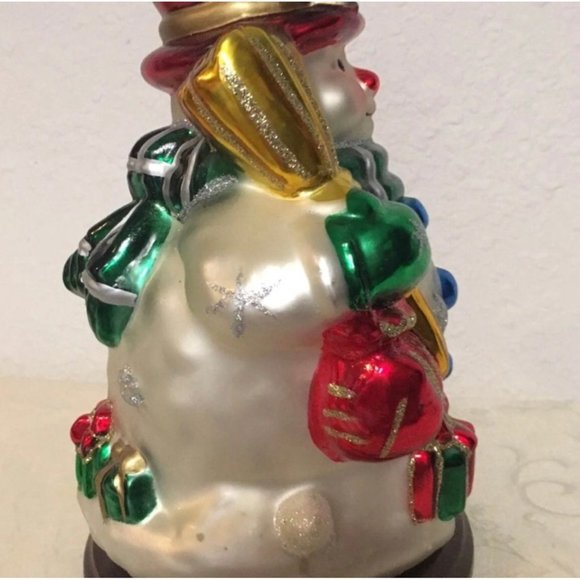 Blown Glass Snowman Figure Christmas Thomas Pacconi Classics - Picture 2 of 7